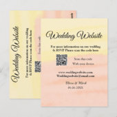 Carte Postale Site web de mariage ajoutez code Q R scan ajoutez  (Devant / Derrière)