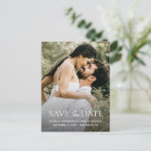 Carte Postale Site web de mariage moderne avec code QR minimalis (Debout devant)