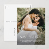 Carte Postale Site web de mariage moderne avec code QR minimalis (Devant / Derrière)