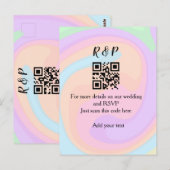 Carte Postale Site web de mariage rsvp q r code ajouter nom text (Devant / Derrière)