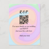 Site web de mariage rsvp q r code ajouter nom text