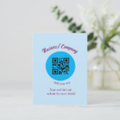 Carte Postale site web simple de société commerciale code-barres (Debout devant)