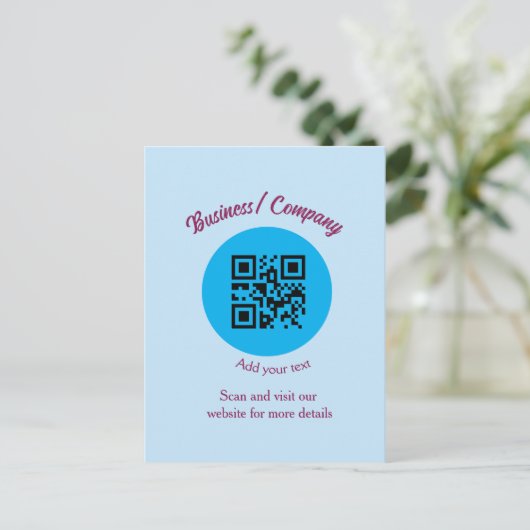 Carte Postale site web simple de société commerciale code-barres (Debout devant)