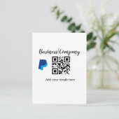 Carte Postale Site web simple d'entreprise code-barres QR ajoute (Debout devant)