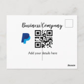 Carte Postale Site web simple d'entreprise code-barres QR ajoute (Dos)