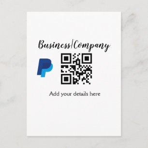 Carte Postale Site web simple d'entreprise code-barres QR ajoute