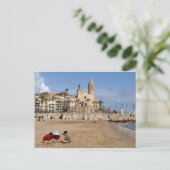 Carte Postale Sitges, Barcelone, jocs a la platja (Debout devant)