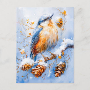 Carte Postale Sittelle torchepot dans le style impressionniste