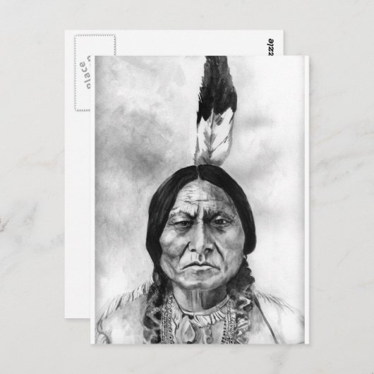 Carte Postale Sitting Bull (Devant / Derrière)