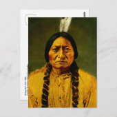 Carte Postale Sitting Bull Amérindien (Devant / Derrière)