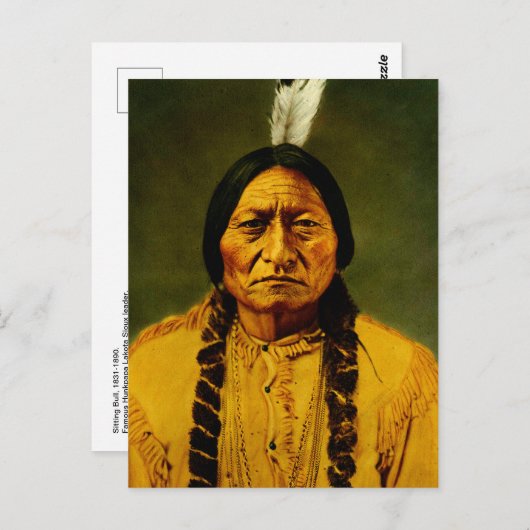 Carte Postale Sitting Bull Amérindien (Devant / Derrière)