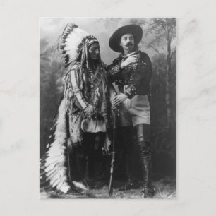 Carte Postale Sitting Bull et Buffalo Bill Portrait de 1885