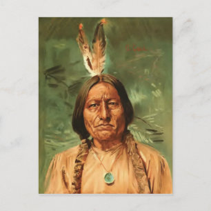 Carte Postale Sitting-Bull painted by William Gilbert Gaul 1890