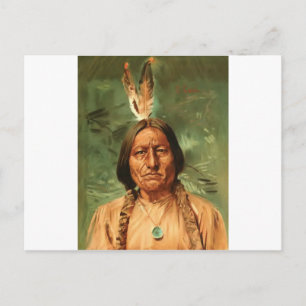 Carte Postale Sitting-Bull peint par William Gilbert Gaul 1890