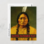 Carte Postale Sitting Bull Tribal American Native Father's Day (Devant / Derrière)