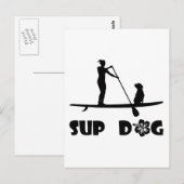 Carte Postale Sitting de chien SUP (Devant / Derrière)