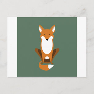 Carte Postale Sitting Fox
