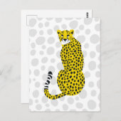 Carte Postale Sitting Wild Cheetah tacheté Big Cat Portrait (Devant / Derrière)