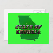 Carte Postale Situation de la Géorgie Plan Plan Plan Plan Plan e (Devant / Derrière)