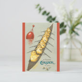 Carte Postale Six chiches vintages en bateau Pâques (Debout devant)