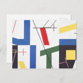 Carte Postale Six espaces avec croix | Sophie Taeuber-Arp | (Devant / Derrière)