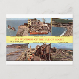 Carte Postale Six Merveilles de l'île de Wight Vintage