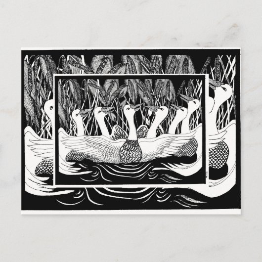 Carte Postale Six Oies, Six Oies (Devant)