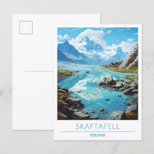 Carte Postale Skaftafell Vintage voyage Islande