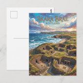 Carte Postale Skara Brae Écosse (Devant / Derrière)