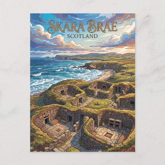 Carte Postale Skara Brae Écosse (Devant)