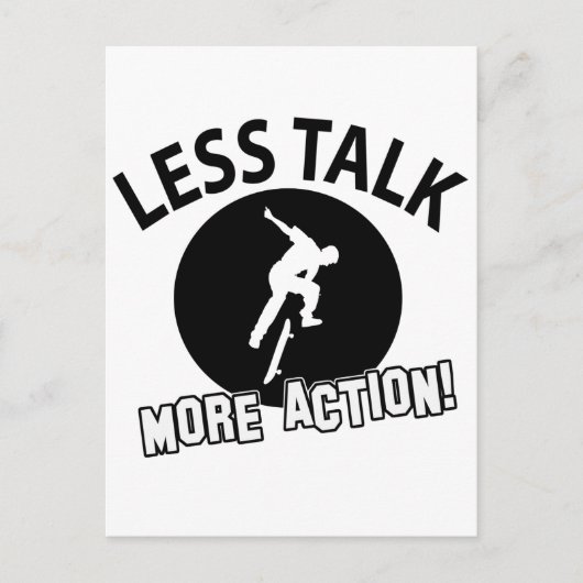 Carte Postale skate board plus génial (Devant)