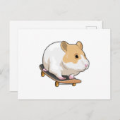Carte Postale Skate de Hamster (Devant / Derrière)
