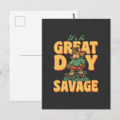 Carte Postale Skate Dog Great Day Savage (Devant / Derrière)