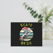 Carte Postale Skate ou die Skateboarder Garçon (Debout devant)