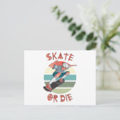 Carte Postale Skate ou die Skateboarder Garçon (Debout devant)