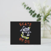 Carte Postale Skate ou die Skeleton Skateboarder (Debout devant)