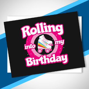 Carte Postale Skate Party - Roller Roller Roller Patinage Annive