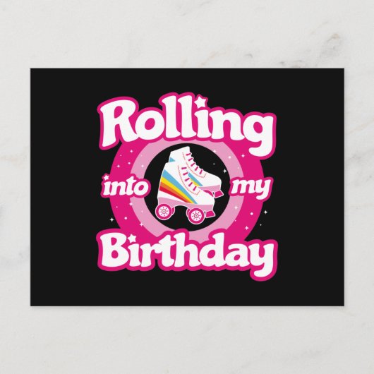 Carte Postale Skate Party - Roller Roller Roller Patinage Annive (Devant)