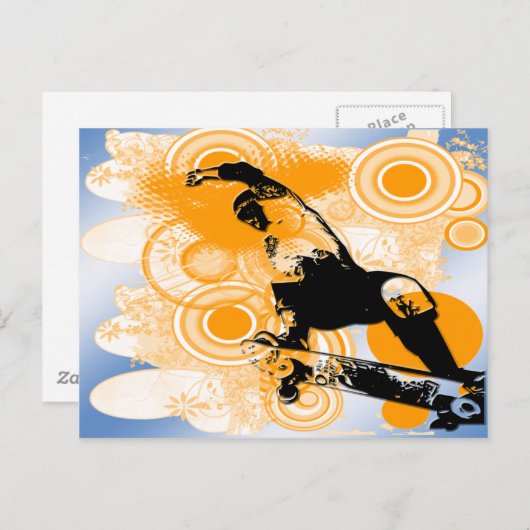 Carte Postale Skateboard (Devant / Derrière)
