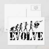 Carte Postale Skateboard Evolution Sport Art (Devant / Derrière)