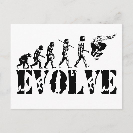 Carte Postale Skateboard Evolution Sport Art (Devant)