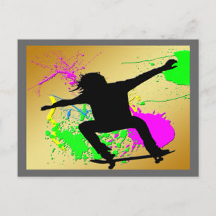 Carte Postale Skateboard Extreme