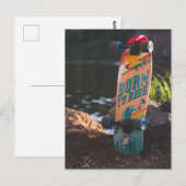 Carte Postale Skateboard Né À Ride (Devant / Derrière)