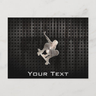 Carte Postale Skateboard ; Noir Cool