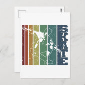 Carte Postale Skateboard Skate Skate Skate Skateboard Skateboard (Devant / Derrière)