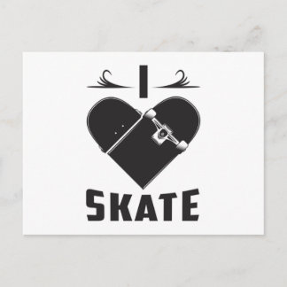 Carte Postale Skateboard Skater Kickflip Patinage drôle Idée cad