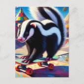 Carte Postale Skateboard Skunk (Devant)