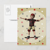 Carte Postale Skateboardeur (Devant / Derrière)
