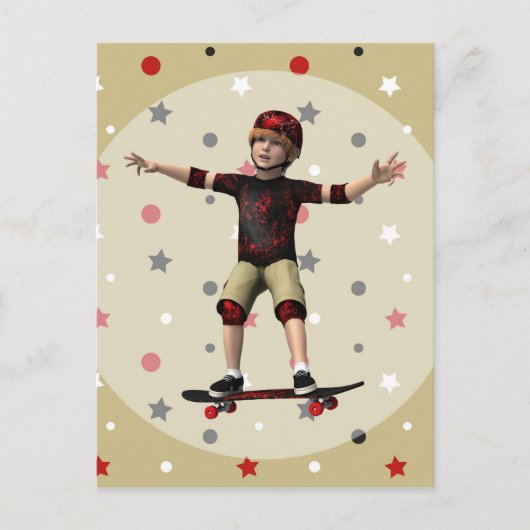 Carte Postale Skateboardeur (Devant)