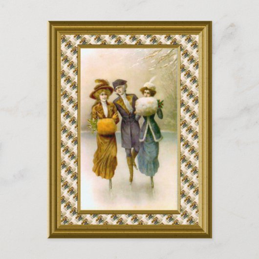 Carte Postale Skaters c. 1890 (Devant)